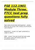 FSE 112&period;1901 Module Three&period; FTCC test prep questions fully solved