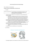Samenvatting Klinische Neuropsychologie (Prof. C. Gillebert)