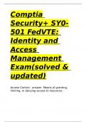 Comptia Security&plus; SY0-501 FedVTE Identity and Access Management Exam&lpar;solved & updated&rpar;&period;