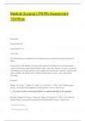 Medical-Surgical LPN&sol;RN Assessment 1ShiftKey &lbrace;25 Questions and Answers&rcub;