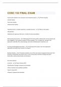 COSC 153 FINAL EXAM Questions And Answers With Verified Solutions Graded A&plus;