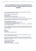 NR 493 FUNDAMENTALS POST EXAM 2024 QUESTIONS AND CORRECT DETAILED ANSWERS COMPLETE SOLUTION GRADED A