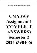 CMY3709 Assignment 1 &lpar;COMPLETE ANSWERS&rpar; Semester 2 2024 &lpar;390406&rpar; - DUE August 2024 &semi; 100&percnt; TRUSTED Complete&comma; trusted solutions and explanations