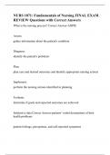NURS 1871&colon; Fundamentals of Nursing FINAL EXAM REVIEW Questions with Correct Answers