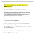 TED 300 Training Exam Questions & Answers 100&percnt; Correct&excl;&excl;
