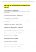 Epic TED 300 Exam Questions & Answers 100&percnt; Correct&excl;&excl;