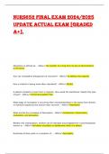 NURS652 FINAL EXAM 2024&sol;2025  UPDATE ACTUAL EXAM &lbrack;GRADED  A&plus;&rsqb;&period;   