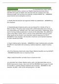 Medical Expense Insurance Exam Review Exam Questions with all correct Answers                    