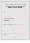 NEVADA STATE BOARD OF COSMETOLOGY THEORY TEST ACTUAL EXAM ALL 400 QUESTIONS AND COMPLETE DETAILED SOLUTIONS