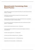 Massachusetts Cosmetology State Board Practice Updated 2024&sol;2025 Actual Questions and answers with complete solutions