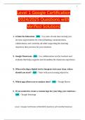 Level 1 Google Certification 2024&sol;2025 Questions with Verified Solutions
