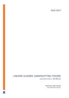 Lineaire algebra - samenvatting theorie 