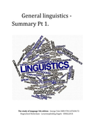 General Linguistics Pt.1 (Chapter 1 2)