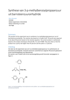 Synthese van 3-p-methylbenzoylpropaanzuur uit barnsteenzuuranhydride (friedelcraft)