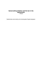 Samenvatting Children and the law in the Netherlands