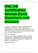 RNC-OB Certification Review Exam Questions and answers&period;