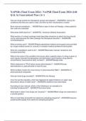 NAPSRx Final Exam 2024 &sol; NAPSR Final Exam 2024 &lpar;160  Q & A&rpar; Guaranteed Pass &lpar;A&plus;&rpar;