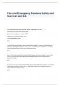 Fire and Emergency Services Safety and Survival&comma; 2nd Ed&period; Exam Questions and Answers