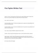 Fire Fighter Written Test Questions and Answers