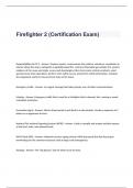 Firefighter 2 Certification Exam Questions and Answers