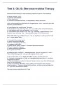 Test 2&colon; Ch 20&colon; Electroconvulsive Therapy exam with 100&percnt; correct answers GRADED A