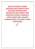 BIOD 151 MODULE 6 EXAM QUESTIONS AND COMPLETE WELL EXPLAINED ANSWERS WITH RATIONALES 100&percnt; CORRECT AND VERIFIED BY EXPERTS  GRADED A&plus; LATEST UPDATE 2024  &lpar;SUCCESS GUARANTEED&rsqb;ALL YOU NEED TO PASS YOUR EXAMS