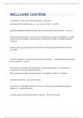 WELLCARE CENTENE QUESTIONS & ANSWERS VERIFIED 100&percnt; CORRECT