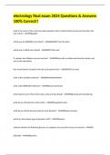 electrology final exam 2024 Questions & Answers 100&percnt; Correct&excl;&excl;