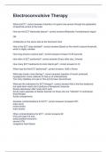 Electroconvulsive Therapy exam with 100&percnt; correct solutions 2024