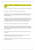 Holistic Nutrition Certification Correctly Answered 2024