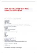 PALS 2024 PRACTICE TEST WITH COMPLETE SOLUTIONS