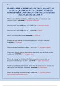 FLORIDA FIRE WRITTEN STATE EXAM 2024&sol;ACTUAL 223 EXAM QUESTIONS WITH CORRECT VERIFIED AND DETAILED ANSWERS&sol;LATEST UPDATE SUMMER 2024 &sol;ALREADY GRADED A&plus;