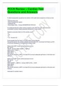 PCCN Review &ndash; Cardiac Test Questions and Answers 