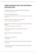 Mobile Crane Review Exam with 118 Questions and Answers 2024&period;