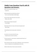 Mobile Crane Questions Test -1 with 50 Questions and Answers&period;