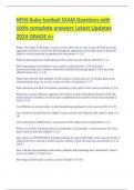 NFHS Rules football EXAM Questions with 100- complete answers Latest Updates 2024 GRADE A&plus;
