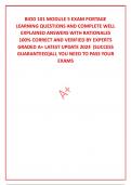BIOD 101 MODULE 5 EXAM PORTAGE LEARNING QUESTIONS AND COMPLETE WELL EXPLAINED ANSWERS WITH RATIONALES 100&percnt; CORRECT AND VERIFIED BY EXPERTS  GRADED A&plus; LATEST UPDATE 2024  &lpar;SUCCESS GUARANTEED&rsqb;ALL YOU NEED TO PASS YOUR EXAMS