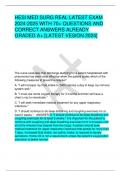 HESI MED SURG REAL LATEST EXAM  2024-2025 WITH 70&plus; QUESTIONS AND  CORRECT ANSWERS ALREADY  GRADED A&plus; &lbrack;LATEST VESION 2024&rsqb;