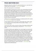 PEDS MIDTERM 6541 &lpar;130 QUESTIONS WITH VERIFIED ANSWERS&rpar;