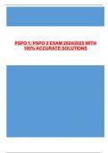PSPO 1&comma; PSPO 2 EXAM 2024&sol;2025 WITH 100&percnt; ACCURATE SOLUTIONS