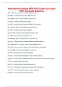 International history 1870-1945 Exam Questions With Complete Solutions