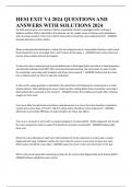 HESI EXIT V4 2024 QUESTIONS AND ANSWERS WITH SOLUTIONS 2024