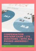 COMPENSATION MIDTERM EXAM &vert; 179 QUESTIONS &vert; WITH ALL PASSED ANSWERS&excl;&excl;