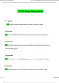 College Composition CLEP Already Passed Questions and Answers 2024 &sol; 2025 &lpar;Verified Answers by Expert&rpar;
