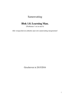 Samenvatting Blok 1.8. Learning Man (Lerende Mens). Incl. Alle Artikelen!