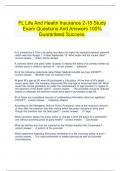   FL Life And Health Insurance 2-15 Study Exam Questions And Answers 100&percnt; Guaranteed Success&period;