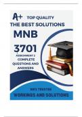 MNB3701 Assignment 2 &lpar;COMPLETE ANSWERS&rpar; Semester 2 2024 &lpar;195080&rpar; - DUE 5 August 2024