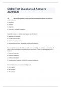 CSSM Test Questions & Answers 2024&sol;2025