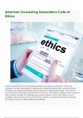 American Counseling Association Code of Ethics