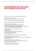 SCRIBEAMERICA ED FINAL EXAM WITH COMPLETE SOLUTIONS